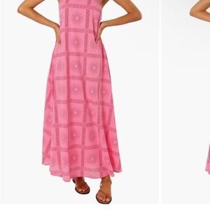 Petal & Pup Pink Strapless Sundress Resort Wear